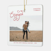  Engaged Couples Photo Whimsical  Keramisch Ornament (Links)