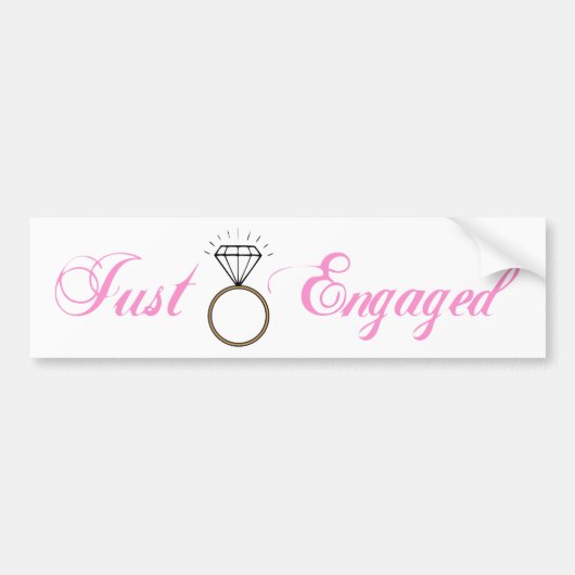 Engaged (Diamond Verloving Ring) Bumpersticker (Voorkant)