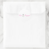 Engaged (Diamond Verloving Ring) Ronde Sticker (Tas)