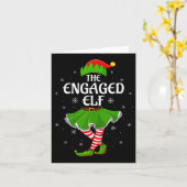Engaged Elf Christmas Family Girls Women Elf Squad Kaart (Gele Bloem)