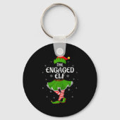 Engaged Elf Christmas Family Girls Women Elf Squad Sleutelhanger (Voorkant)