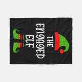 Engaged Elf Family Matching Christmas Engagement Fleece Deken (Voorkant (Horizontaal))