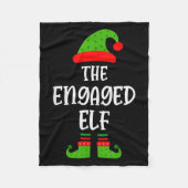 Engaged Elf Family Matching Christmas Engagement Fleece Deken (Voorkant)