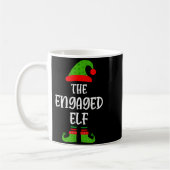 Engaged Elf Family Matching Christmas Engagement Koffiemok (Links)