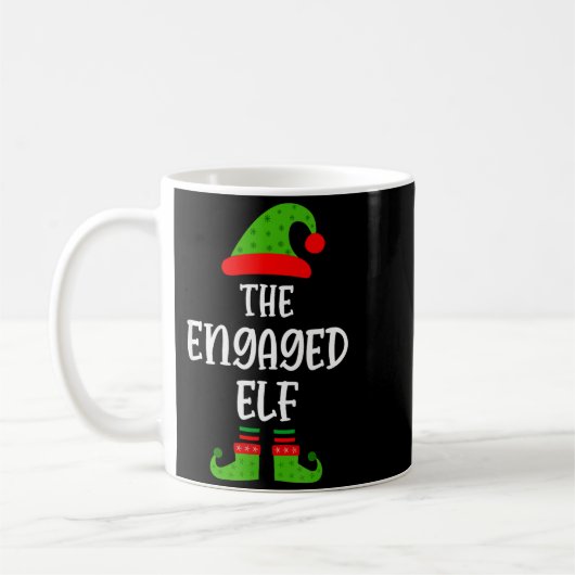 Engaged Elf Family Matching Christmas Engagement  Koffiemok (Links)