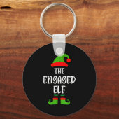 Engaged Elf Family Matching Christmas Engagement Sleutelhanger (Voorkant)