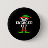 Engaged Elf Matching Family Group Christmas Party  Ronde Button 5,7 Cm (Voorkant)