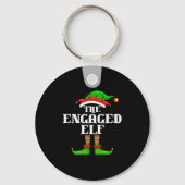 Engaged Elf Matching Family Group Christmas Party Sleutelhanger (Voorkant)