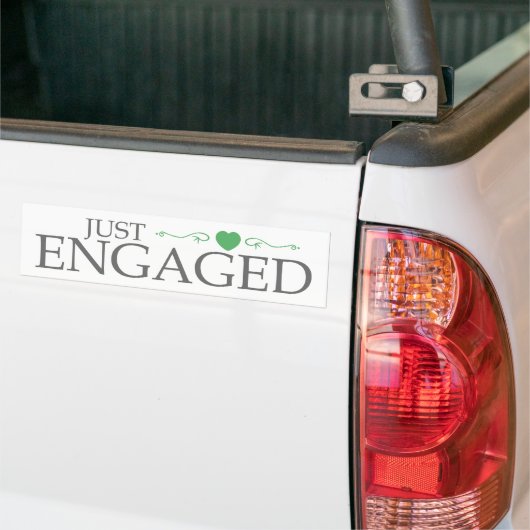 Engaged enkel (de Groene Rol van het Hart) Bumpersticker (Op Truck)