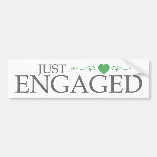 Engaged enkel (de Groene Rol van het Hart) Bumpersticker (Voorkant)
