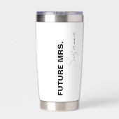 Engaged Future Mrs. Tumbler personalised  Pool Geïsoleerde Drinkbeker (Achterkant)