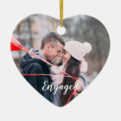 Engaged Heart Photo Forever Began this Christmas Keramisch Ornament (Voorkant)