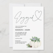 Engaged Herfst Thanksgiving Engagement Party Kaart (Voorkant)