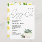 Engaged Herfst Thanksgiving Engagement Party Kaart (Voorkant / Achterkant)