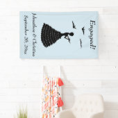Engaged Lady Love Letter Fancy Doves Blue Spandoek (Insitu)