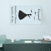 Engaged Lady Love Letter Fancy Doves Blue Spandoek (Beurs)