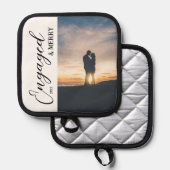 Engaged & Merry Couple Photo Pannenlap (Voorkant / Achterkant)