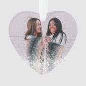 Engaged & Merry Gold White Twinking Lights Foto Ornament (achterkant)