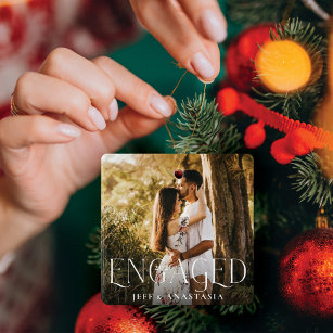 Engaged Overlay Minimale & Moderne Couple Foto Keramisch Ornament