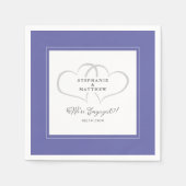 Engaged Wedding Couple Elegant Periwinkle Blue Servet (Voorkant)