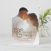 Engagement and very Joyful Classic Minimalist Phot Kaart (Staand voorkant)