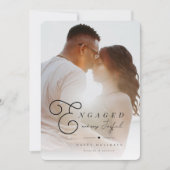 Engagement and very Joyful Classic Minimalist Phot Kaart (Voorkant)