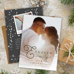 Engagement and very Joyful Classic Minimalist Phot Kaart