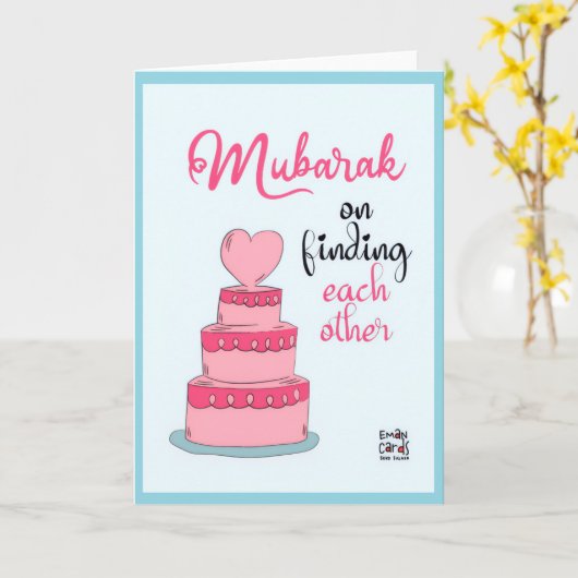 Engagement Cake Kaart (Gele Bloem)