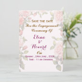 Engagement Ceremony Invitations Kaart (Staand voorkant)