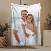 Engagement Gift Sherpa Blanket Custom Newlywed  Sherpa Deken