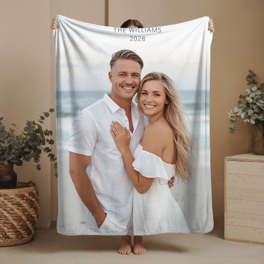 Engagement Gift Sherpa Blanket Custom Newlywed  Sherpa Deken