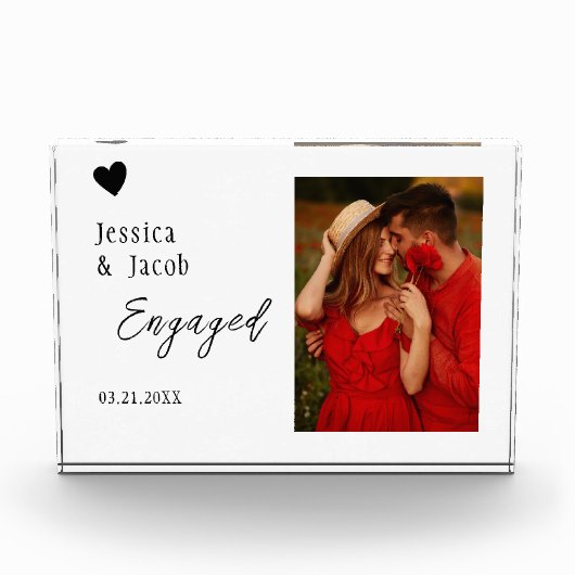 Engagement Gifts for Couple Newly Engaged Gift Fotoblokken (Voorkant)