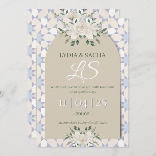 Engagement Invitation Card Kaart (Voorkant / Achterkant)