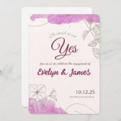 Engagement invitation kaart (Voorkant / Achterkant)