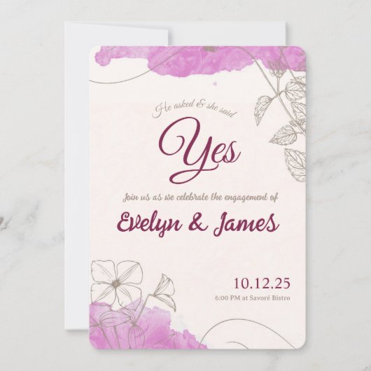 Engagement invitation kaart (Voorkant)