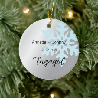 Engagement Ornament, Engaged Ornament, Bridal Keramisch Ornament