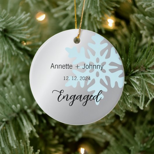 Engagement Ornament, Engaged Ornament, Bridal Keramisch Ornament (Boom)