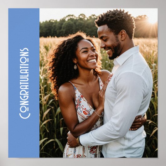 Engagement party aangepaste foto tekst creëer uw e poster (Voorkant)