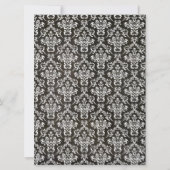 Engagement Party Black Night Damask Foto uitnodige Kaart (Achterkant)