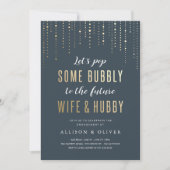 Engagement Party (Bubble Faux Gold Foil) Kaart (Voorkant)