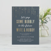 Engagement Party (Bubble Faux Gold Foil) Kaart (Staand voorkant)