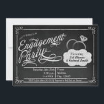 Engagement Party Chalkboard Chalk Co-ed Uitnodigin Kaart<br><div class="desc">Engagement Party Chalkboard Chalk Co-ed Uitnodiging. Pas de voorkant en de achterkant aan.</div>