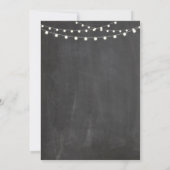 Engagement Party Chalkboard Floral Pink Uitnodigin Kaart (Achterkant)