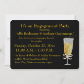 Engagement Party: Champagne Toast peach Kaart (Voorkant)