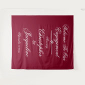 Engagement Party Chic Bourgondië Foto achtergrond Wandkleed (Voorkant (horizontaal))