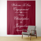 Engagement Party Chic Bourgondië Foto achtergrond Wandkleed (In situ)
