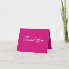 Engagement Party Classic Script Elegant Magenta Bedankkaart