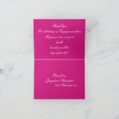 Engagement Party Classic Script Elegant Magenta Bedankkaart (Binnen)