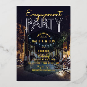 Engagement Party Cookout Folie Uitnodiging