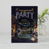 Engagement Party Cookout Folie Uitnodiging (Staand Voorkant)